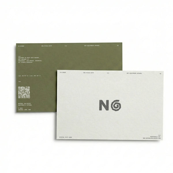 Two gift cards with a QR code and logo on a white background