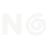 White NG logo with swirl design on a transparent background