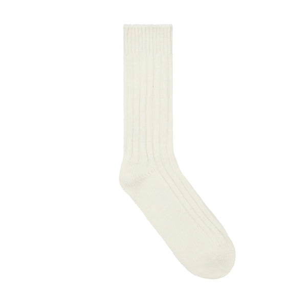 White sock on a white background