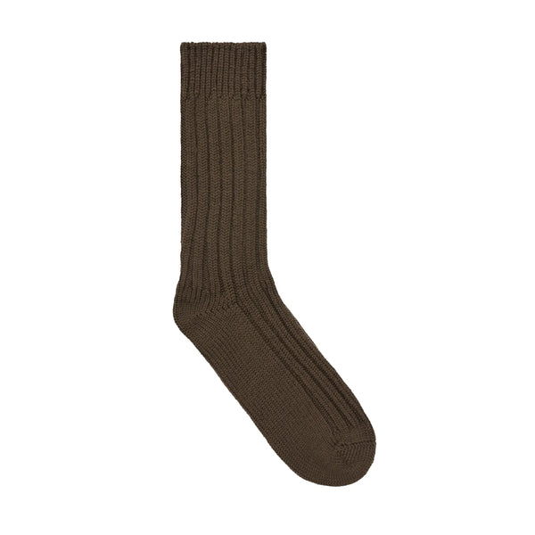 Brown sock on a white background