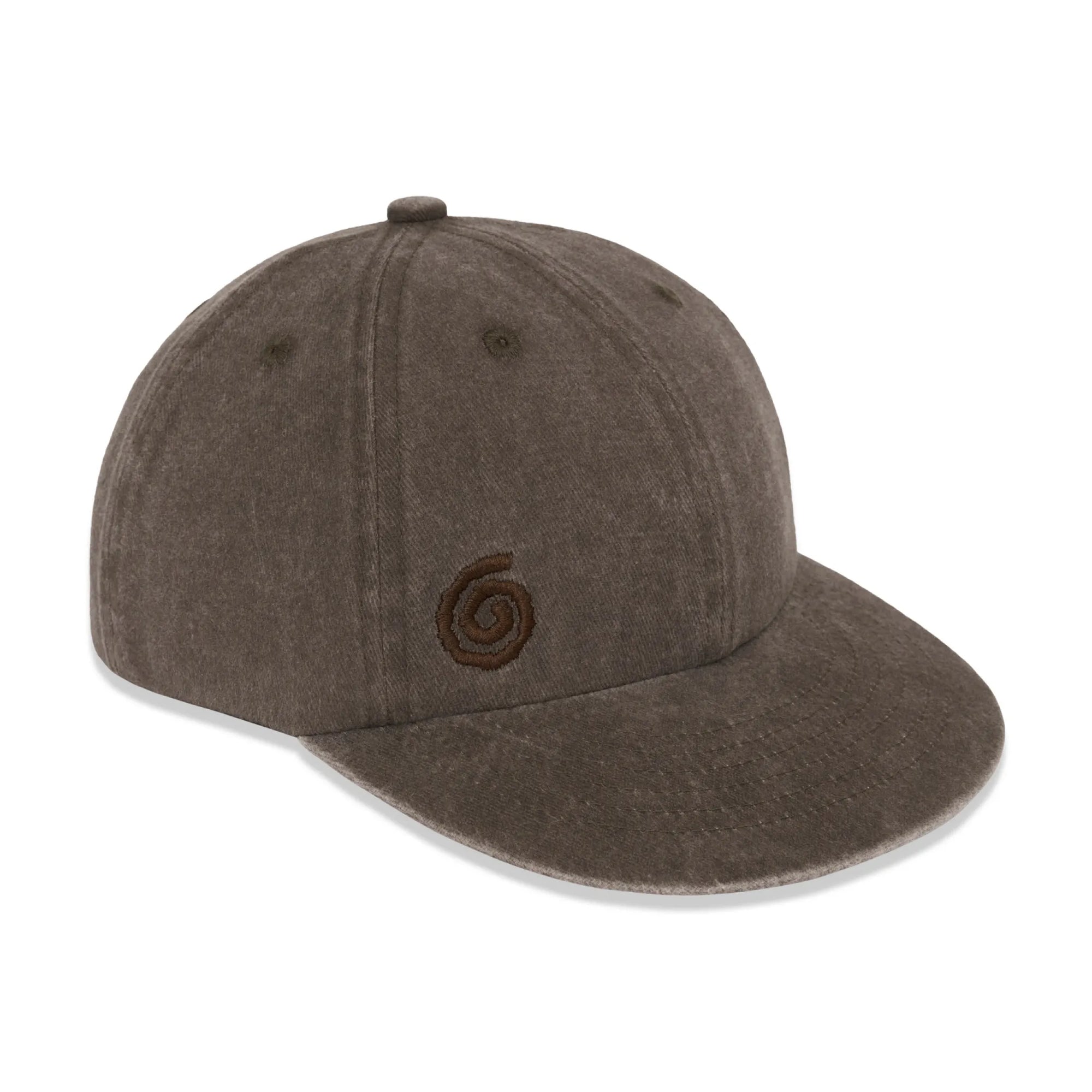 Brown cap with a logo on a white background
